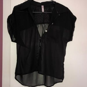 Black button down